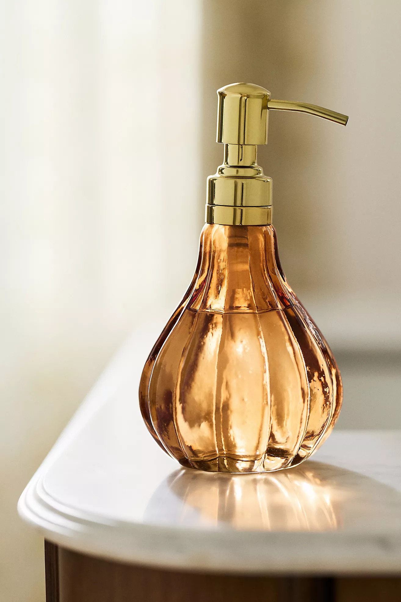 Pumpkin Gourd Glass Soap Pump | Anthropologie (US)