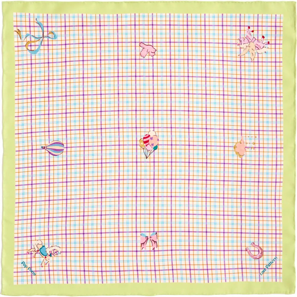 Lost Pattern "Pop Pony" Silk Bandana in Yellow at Nordstrom | Nordstrom