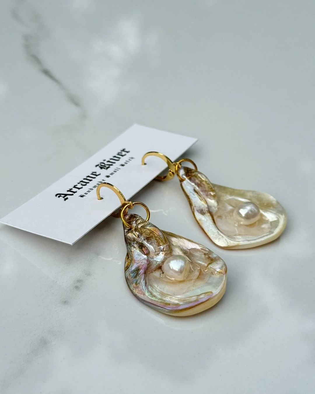 Oyster Pearl Earrings | Venus Earrings | Natural Earrings - Etsy | Etsy (US)