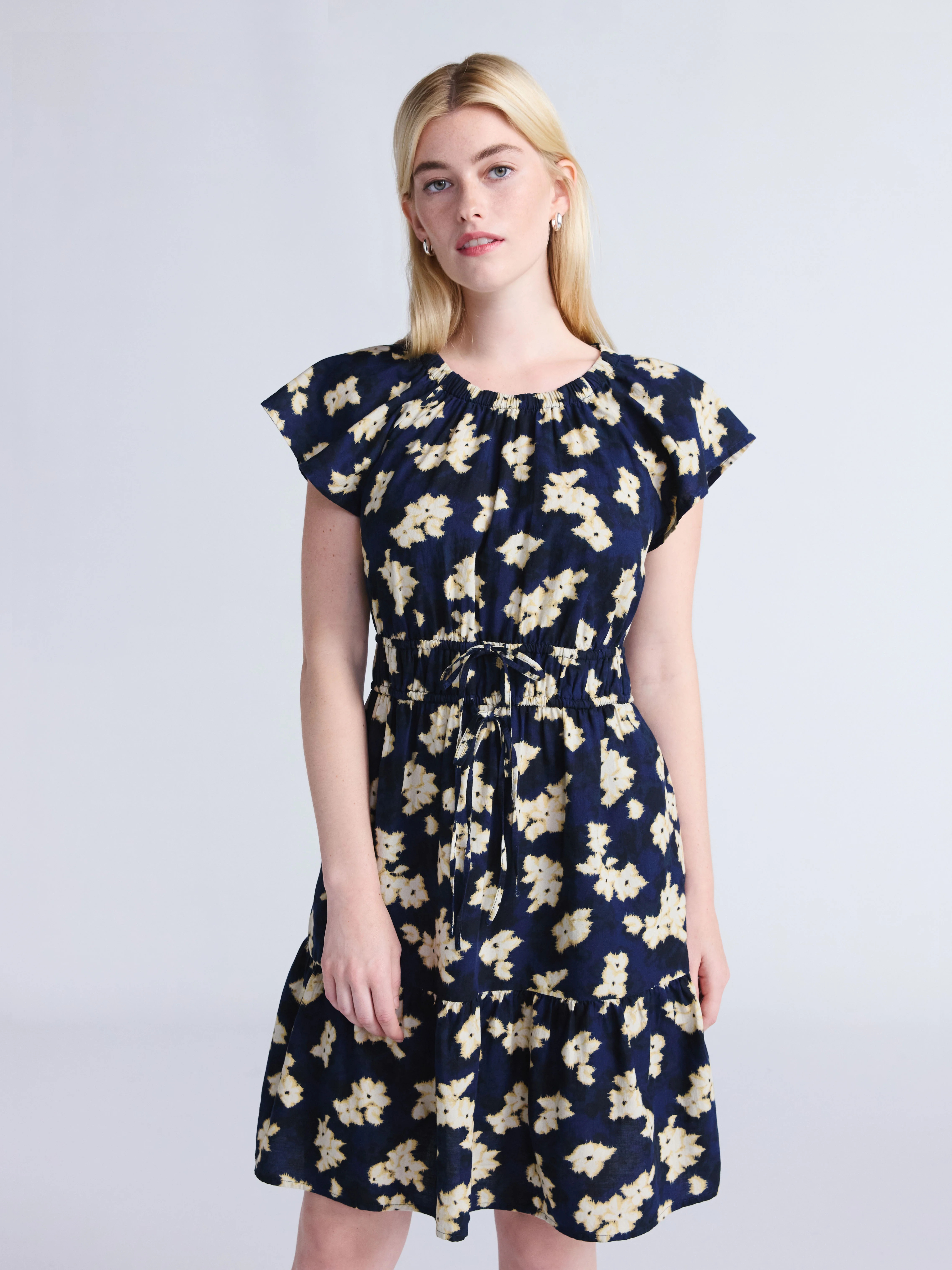 Time and Tru Women's Crewneck Mini Dress with Pockets, Sizes XS-3XL | Walmart (US)