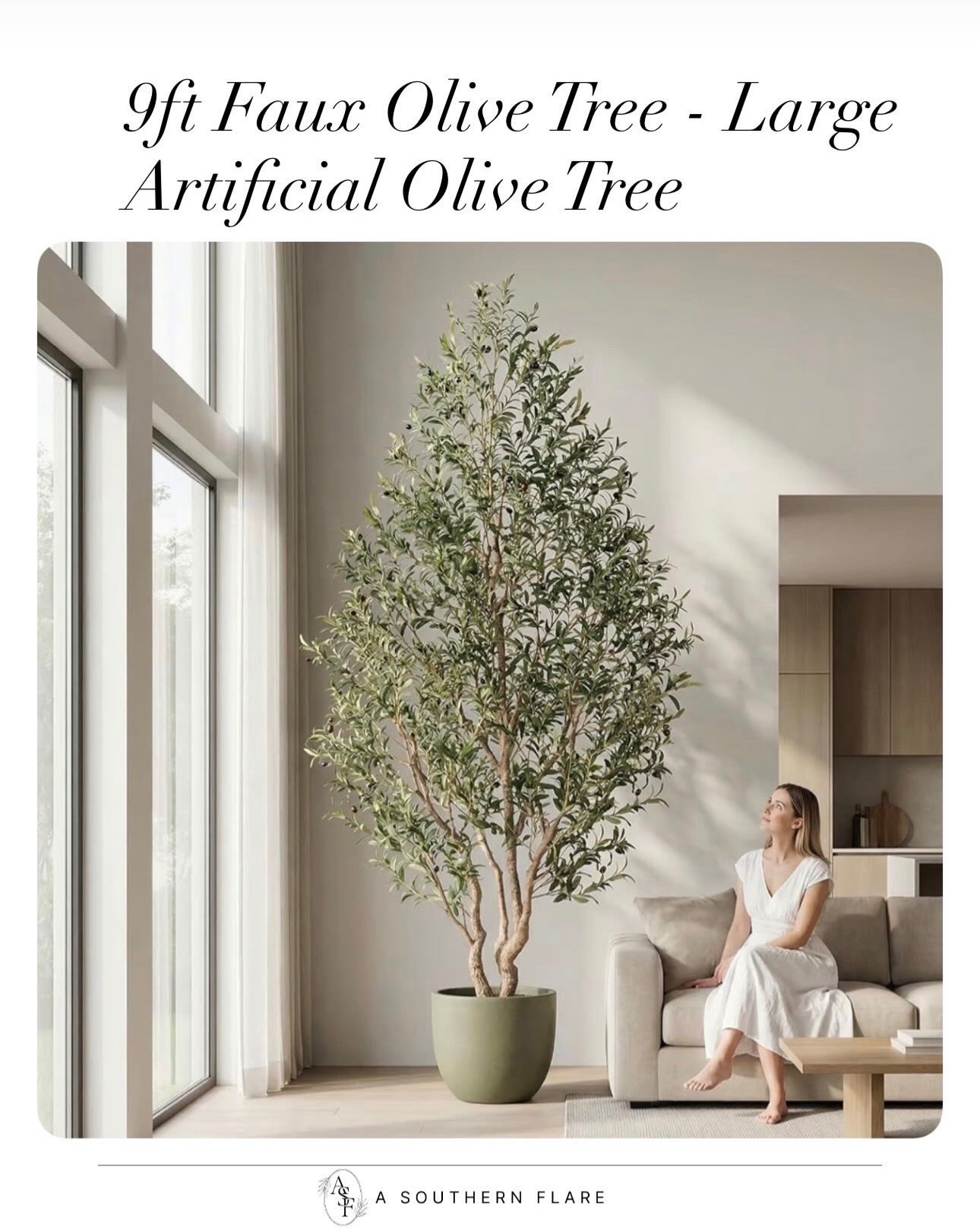 Add some Mediterranean charm to your space with these gorgeous artificial olive trees! Perfect for indoors or out. #HomeDecor #ArtificialOliveTree