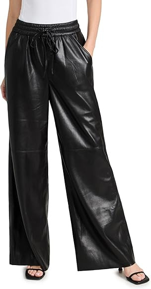 Good American Women's Leather Wide Leg Pants | Amazon (US)