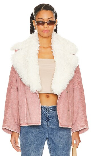Lola Denim Jacket in Pale Mauve | Revolve Clothing (Global)