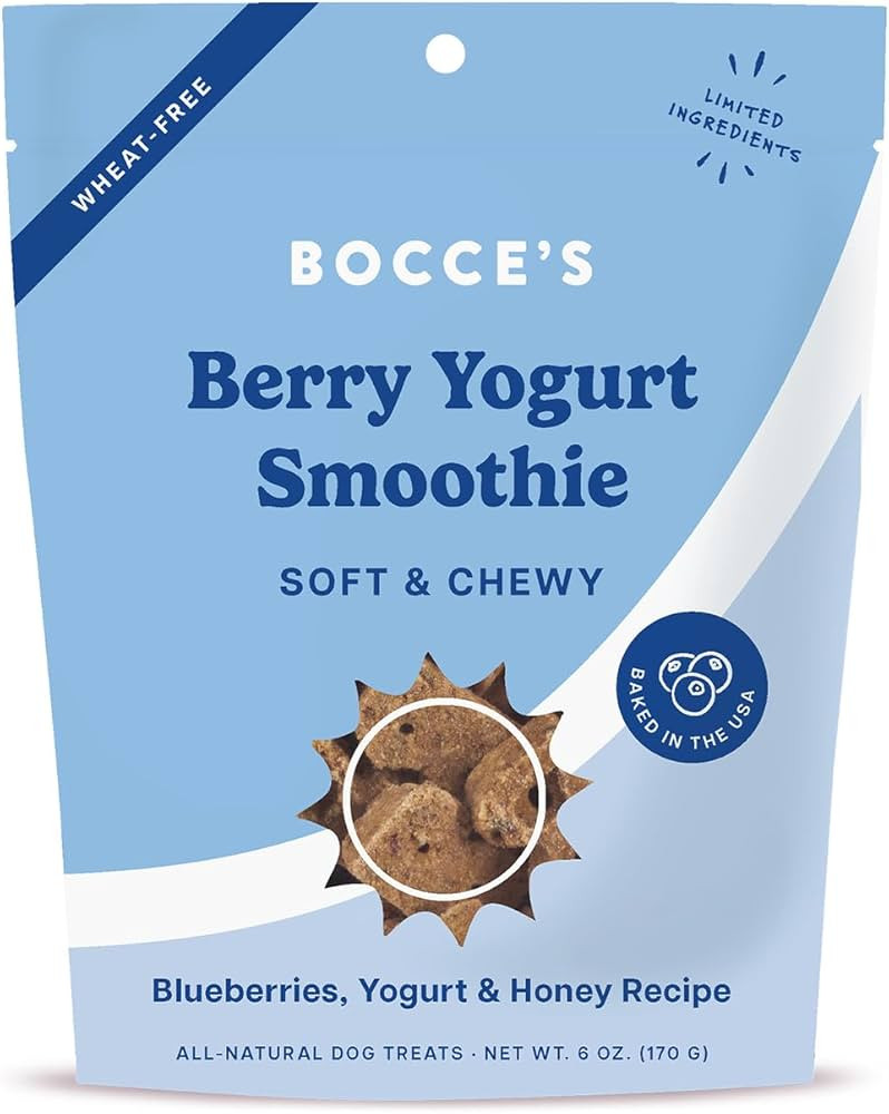Bocce's Bakery Berry Smoothie Wellness Treats for Dogs, Wheat-Free Everyday Dog Treats, Made with... | Amazon (US)