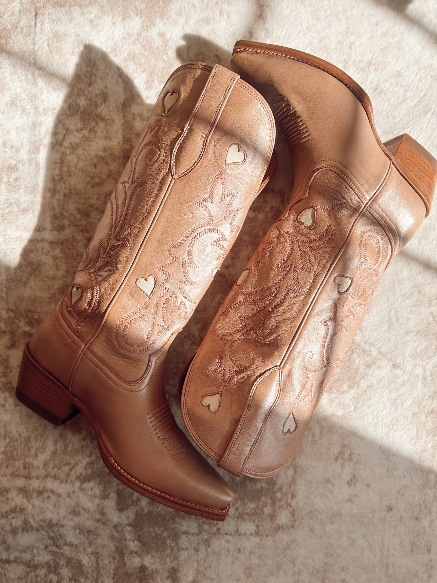 spring cowgirl boots | pink cowgirl boots | rose gold cowgirl boots 

#LTKU #LTKValentine #LTKootd