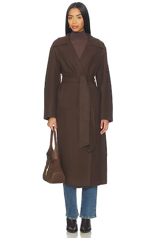 Rue Sophie Kerrie Coat in Brown from Revolve.com | Revolve Clothing (Global)