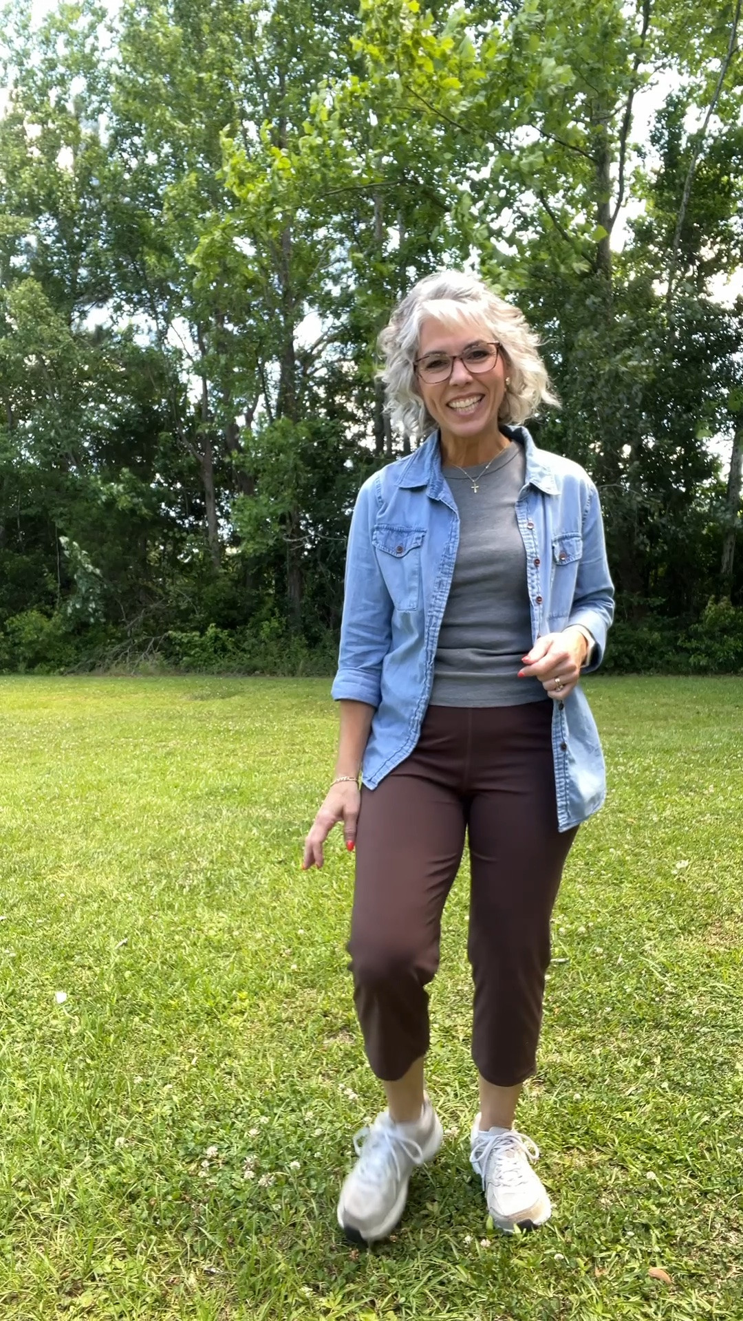 It is a workday and I needed to be comfortable with a few layers because it is just a little cool today, so I threw on these brown cropped legging style pants that fit like leggings up top with the best side pockets, a gray tank top, a blue chambray shirt for that little bit of extra warmth, and sneakers to keep me going all day! These pants are so comfortable and easy to move around in. 

#amazonfashion #amazonfinds #amazonstyle #founditonamazon #walmartfashion #walmartfinds #summerstyle #summeroutfit #summerfashion #summerinspo #summervibes #summerlook #summerwear #springfashion #springoutfit #springstyle #casualoutfit #casualstyle #casualfashion #casualwear #casualchic #casualootd #weekendoutfit #weekendstyle #comfyoutfit #comfystyle #effortlessstyle #effortlessfashion #ootd #ootdfashion #outfitoftheday #outfitinspo #outfitideas #realoutfitgram #todaysoutfit #getreadywithme #affordablefashion #affordablestyle #budgetfashion #womensfashion #womensstyle #petitestyle #petitefashion #petiteoutfit #petitewomen #petitegirl #petites #momstyle #momfashion #momootd #momlife #teacherstyle #teacherfashion #grandmastyle #grandmafashion #over40style #over40fashion #over40andfabulous #fashionover40 #womenover40 #womenover40style #over50style #over50fashion #fashionover50 #agelessstyle #ageisjustanumber #midlife #midlifestyle #midlifefashion #maturestyle #maturefashion #fashionblogger #fashionista #styleinspo #fashioninspo #instafashion #cuteoutfit #trending #trendingnow #fashion #style #ltkfinds #ltkseasonal #ltkunder50 #ltkpetite #ltkover40 #ltkover50 #ltkfashion #ltkstyle #ltksummer #ltkspring #liketoknowit #shopltk #croppedpants #leggingpants #leggings #sidepockets #chambrayshirt #layeredoutfit #workoutfit #teacheroutfit #sneakeroutfit #comfywork #casualworklook

#LTKmomlife #LTKootd #LTKPetite