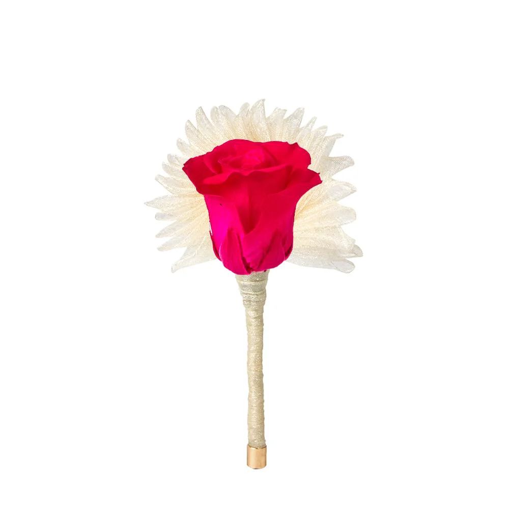 The Bridal Collection - Boutonniere with single Eternity Rose | Venus ET Fleur