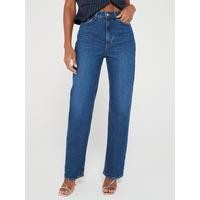 V by Very Wide Leg Jeans With Stretch - Dark Wash | Very (UK)