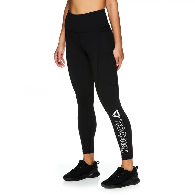 Reebok Womens Essential Highrise Ankle Length Leggings with Pockets, 25" Inseam, | Walmart (US)