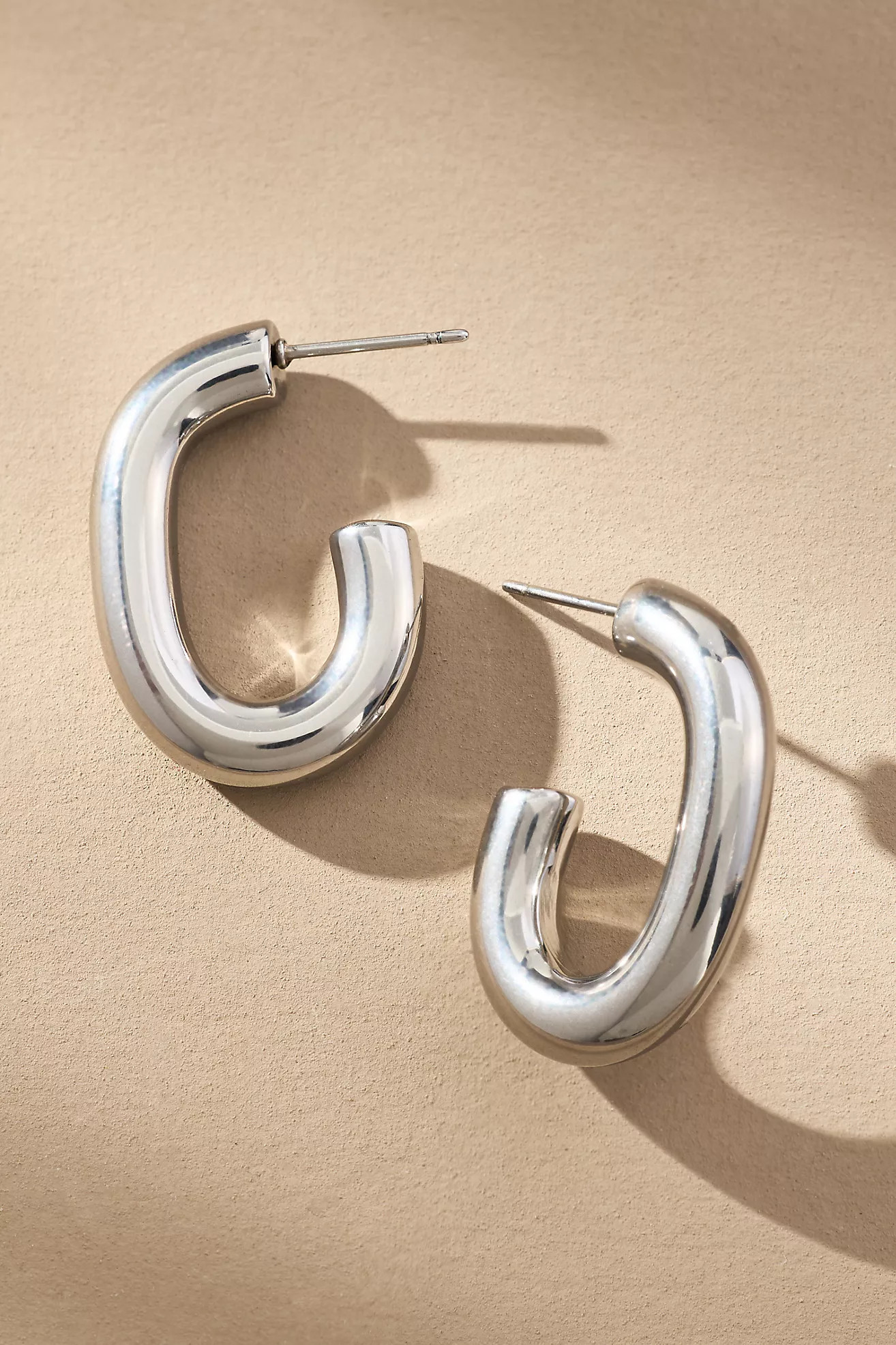 Oval Huggie Hoop Earrings | Anthropologie (US)