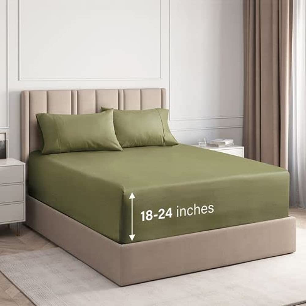 Extra Deep Pocket Sheets - 4 Piece Sheet Set - King Size Sheets Deep Pocket - Extra Deep Bed Sheets  | Amazon (US)