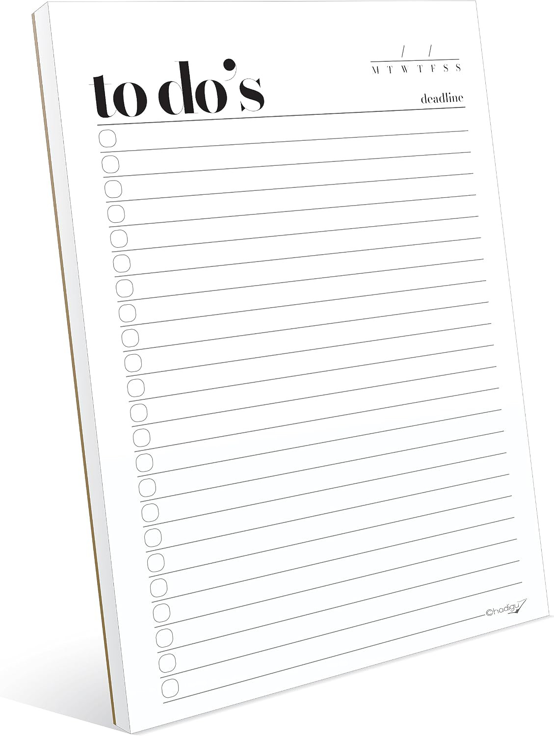 To Do List Notepad A5 Size (8.3"x5.8") Premium Thick Paper With Cardboard Back Support, Undated D... | Amazon (US)