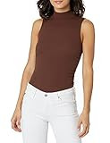 BCBGeneration Women's Sleeveless Mock Neck Bodysuit, Milk Chocolate, Medium | Amazon (US)