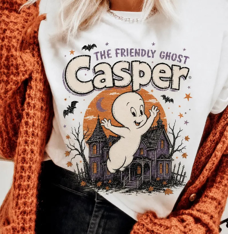 Comfort Colors\u00ae, Casper Movie T-Shirt,  Vintage Halloween Ghost Shirt | Etsy (Global)