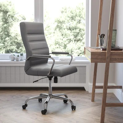 Ergonomic Upholstered High-Back Swivel Office Chair | Wayfair North America