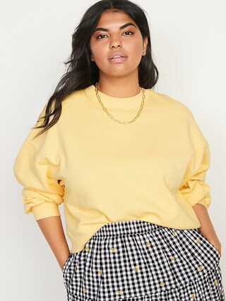 Oversized Long-Sleeve Sweatshirt for Women | Old Navy (US)