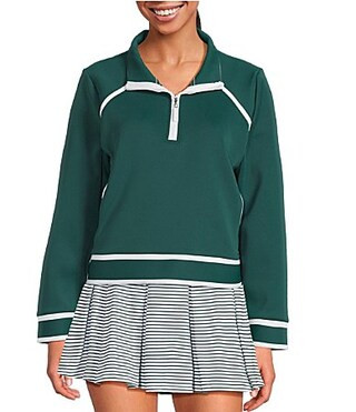 Addison Bay Scuba Light Bainbridge Quarter Zip Long Sleeve Sweatshirt - XS | Dillard's