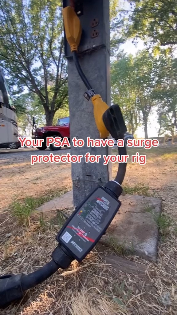If you have an RV you want to protect your investment with a high quality surge protector. We use this watch dog brand for our camper and purchased from Home Depot

We also use this 50amp extension cord for our camper from Walmart. 30amp also available. Check the power of your camper to determine what you will need. 

#walmart #homedepot #rv #camper 

#LTKtravel #LTKSeasonal
