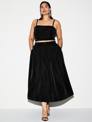 The Occasion by Old Navy High-Waisted Taffeta Midi Skirt | Old Navy (US)