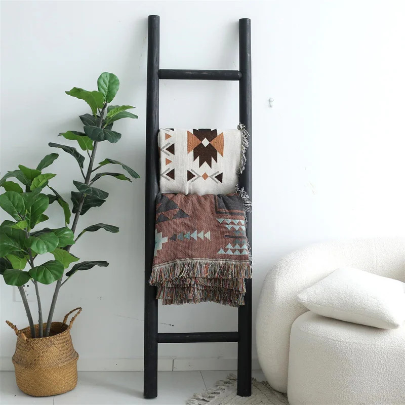 Wood Blanket Ladder Living Room - 2.17"D x 17.7"W x 57"H | Bed Bath & Beyond