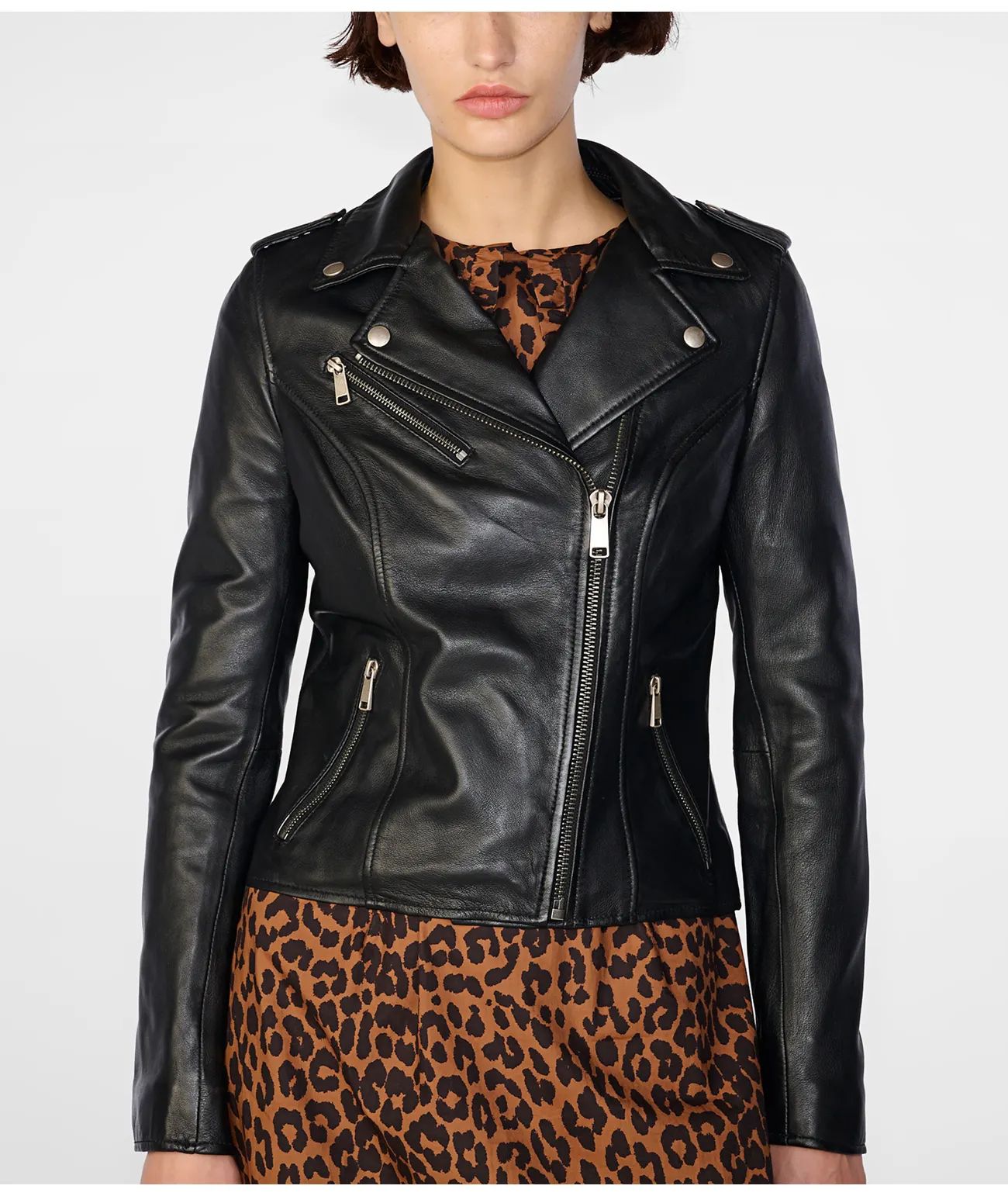 Madeline Asymmetrical Leather Jacket | Wilsons Leather