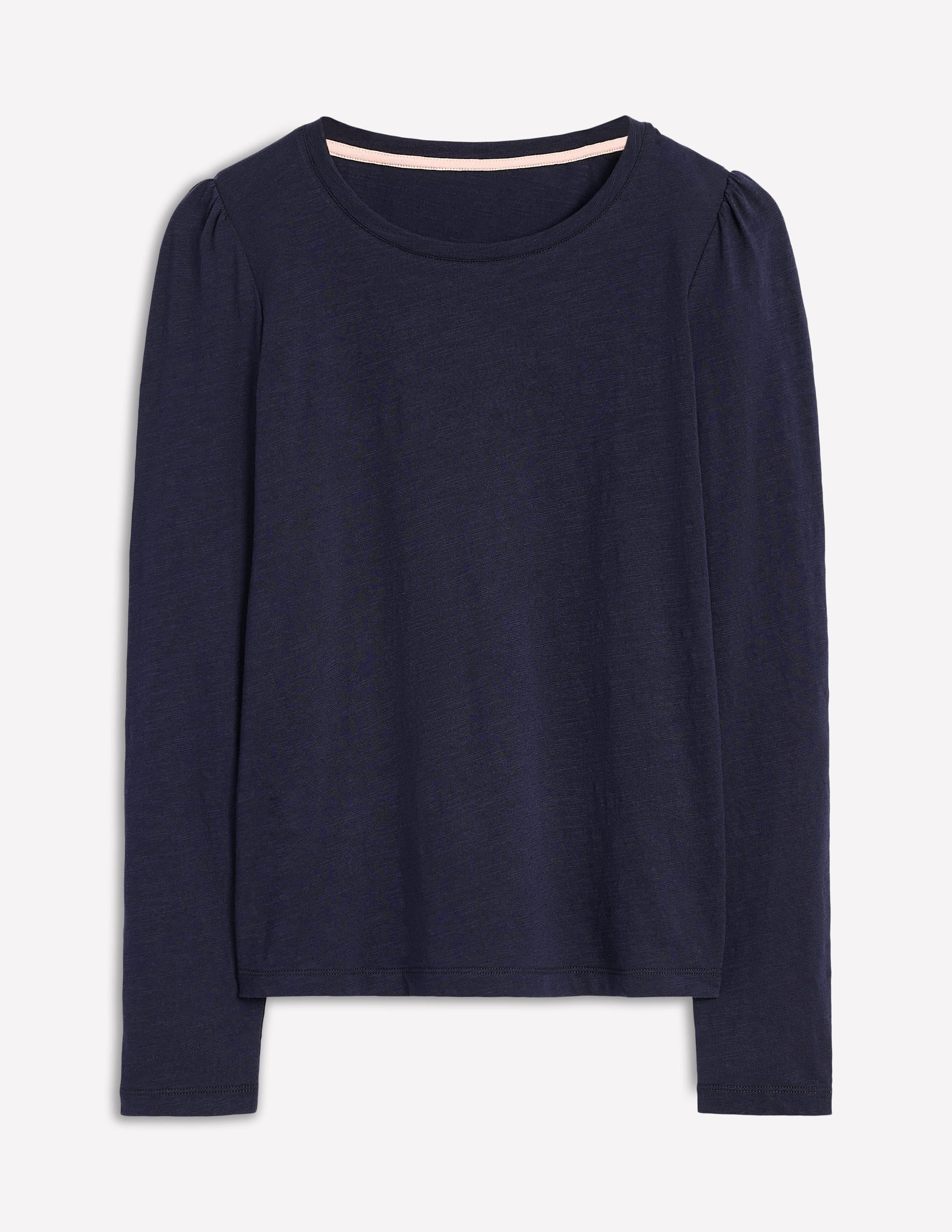 Cotton Crew Long Sleeve Top-Navy | Boden (US)