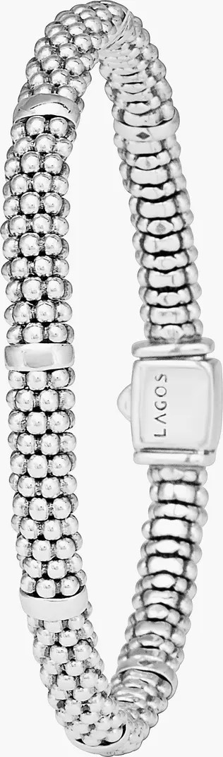 Caviar Sterling Silver Rope Station Bracelet | Nordstrom