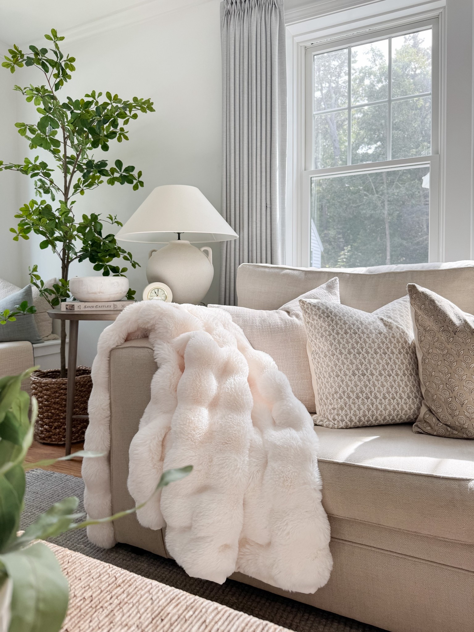 Coastal Living Room

Coastal living room  throw blanket, throw pillows, potter barn sofa, faux fern, concrete planter, white decorative boxes, jute rug, sherri calnan home 

#LTKHome #LTKFindsUnder50 #LTKSeasonal