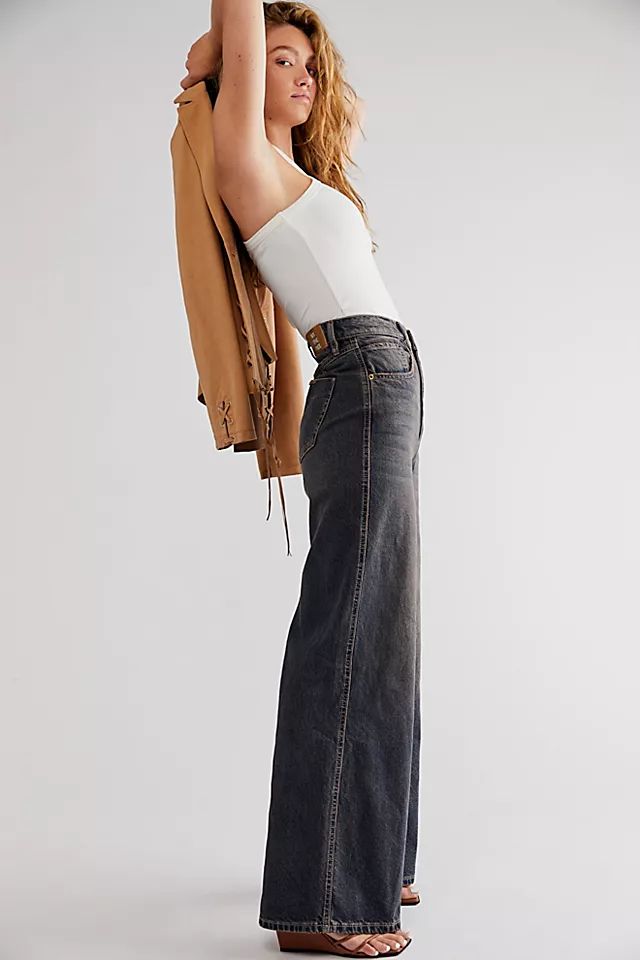CRVY Gia Wide-Leg Jeans | Free People (Global - UK&FR Excluded)