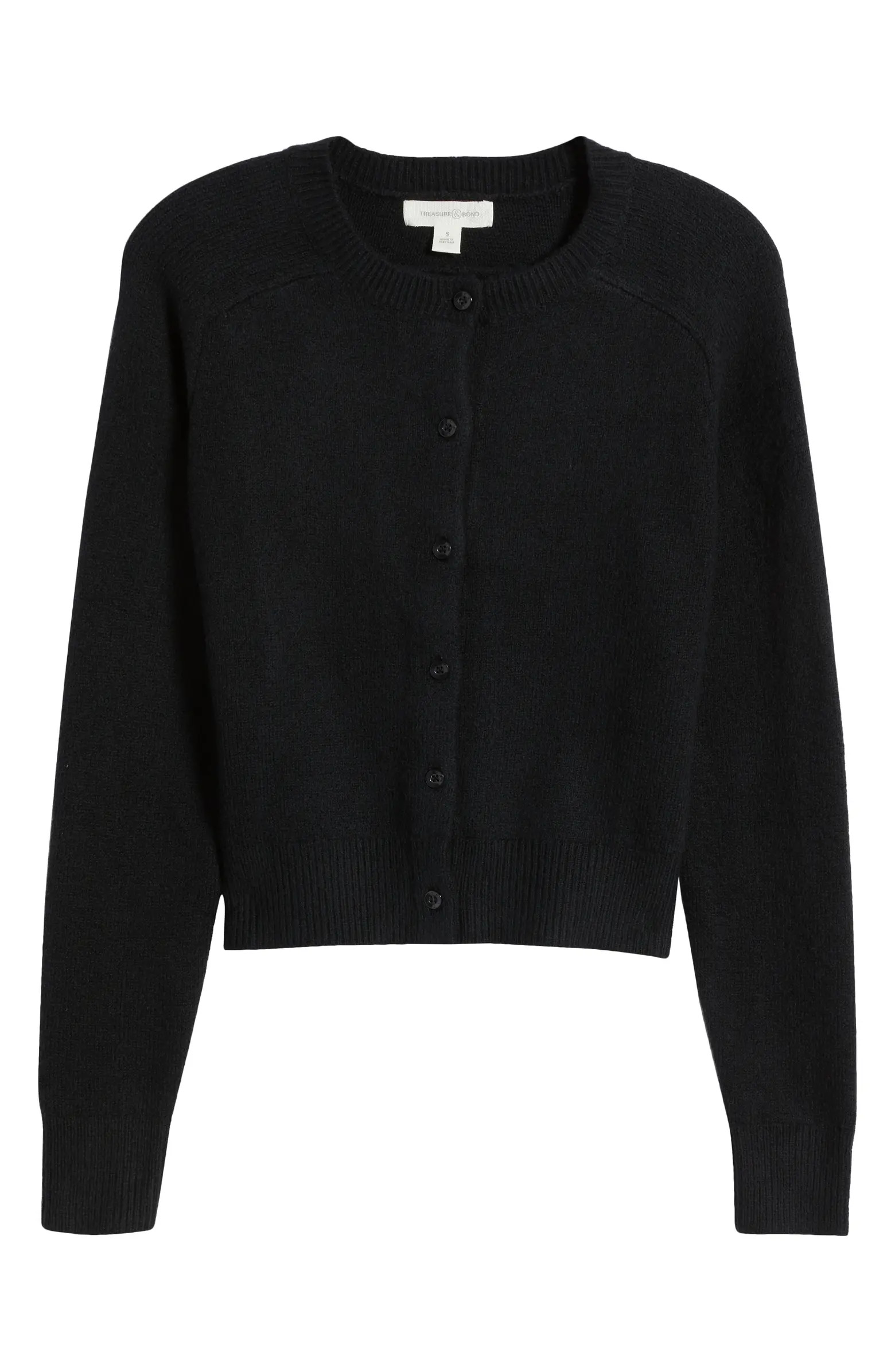 Treasure & Bond Crewneck Cotton Blend Cardigan | Nordstrom | Nordstrom