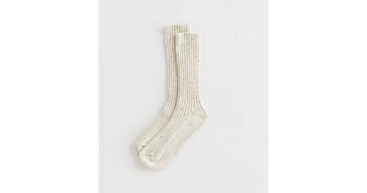 Cream Ribbed Lounge Socks | New Look | New Look (UK)
