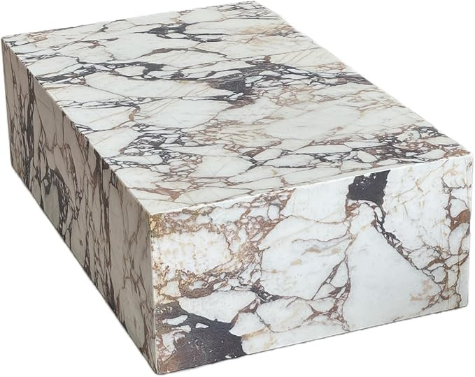 Natural Marble Side Table Square End Table for Modern Sofa and Bedroom, Living Room, Sofa, Hallwa... | Amazon (US)