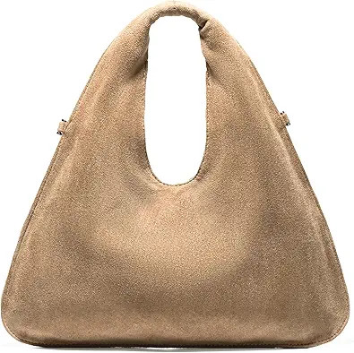 Suede Tote Bags for Women Small Shoulder Crossbody Bag Handbags Chic Purses Satchel for Travel Wo... | Amazon (US)