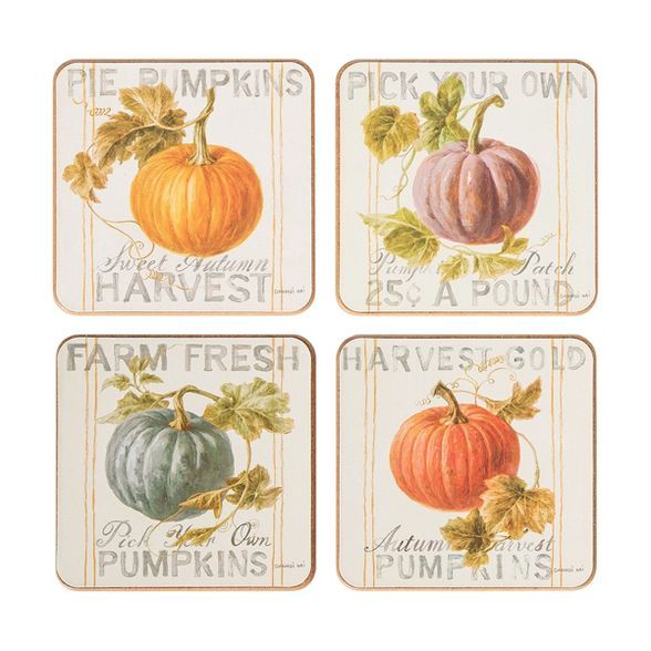 C&F Home Pumpkin Patch Coaster, Set of 4 | Target