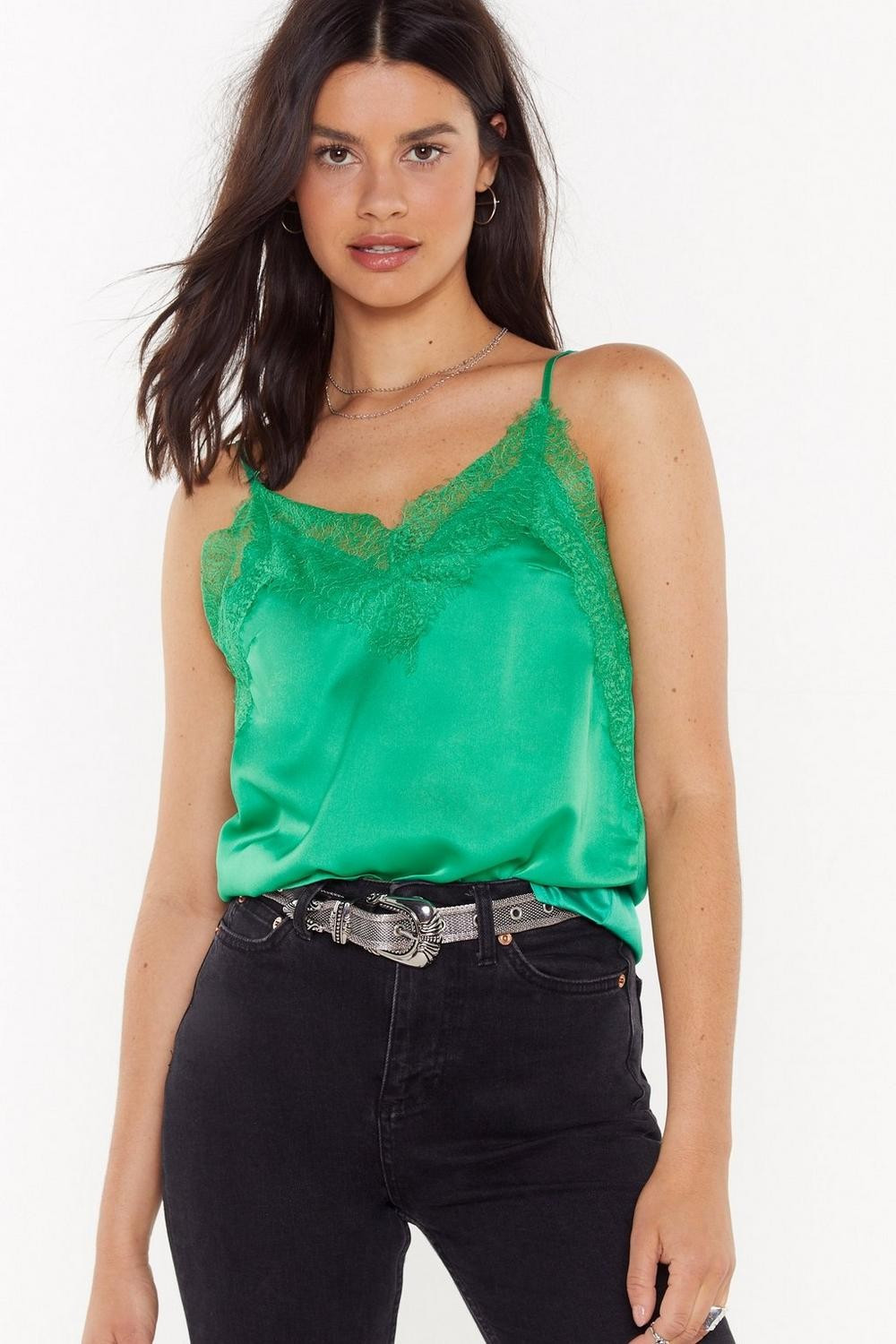 Lace It Satin Cami Top | NastyGal (US & CA)
