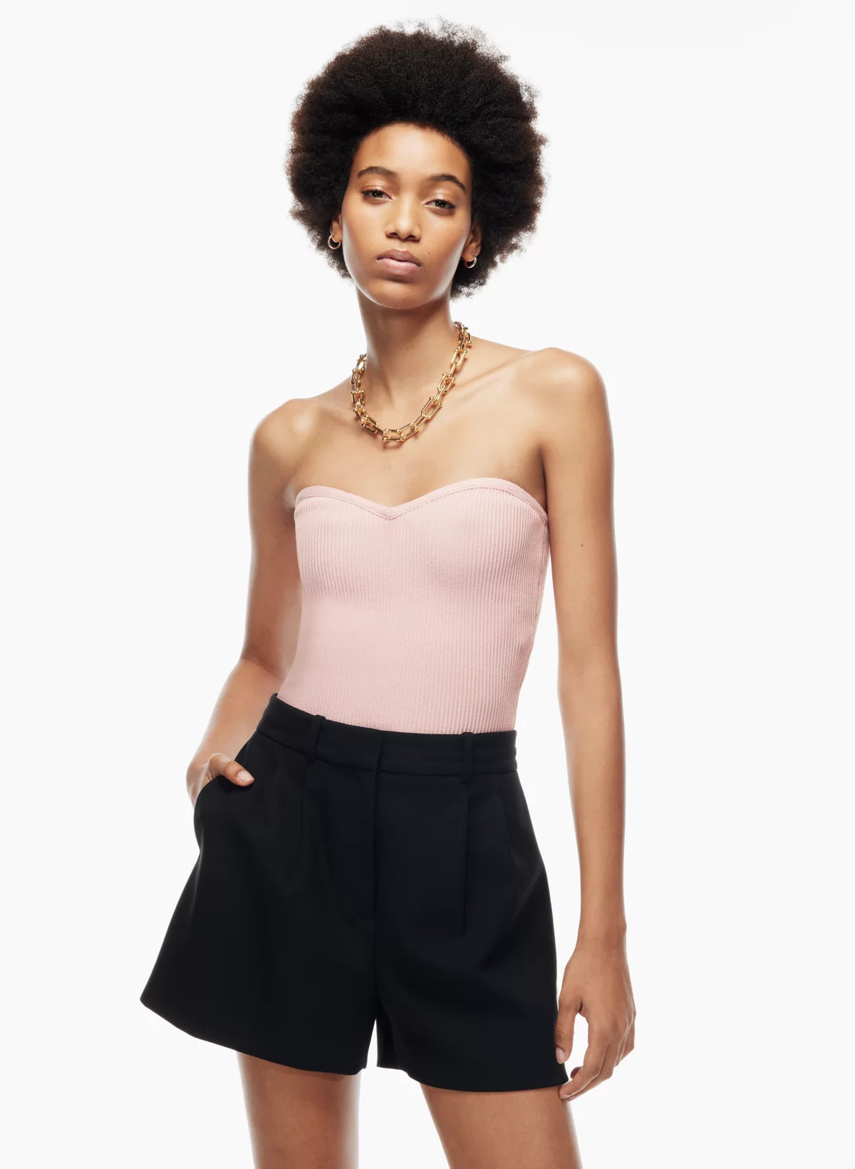 SCULPT KNIT SWEETHEART TUBE TOP | Aritzia