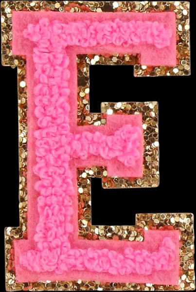 Bubblegum Glitter Varsity Letter Patches | Stoney Clover Lane