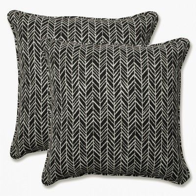 Outdoor/Indoor Herringbone Throw Pillow Set of 2 - Pillow Perfect® | Target