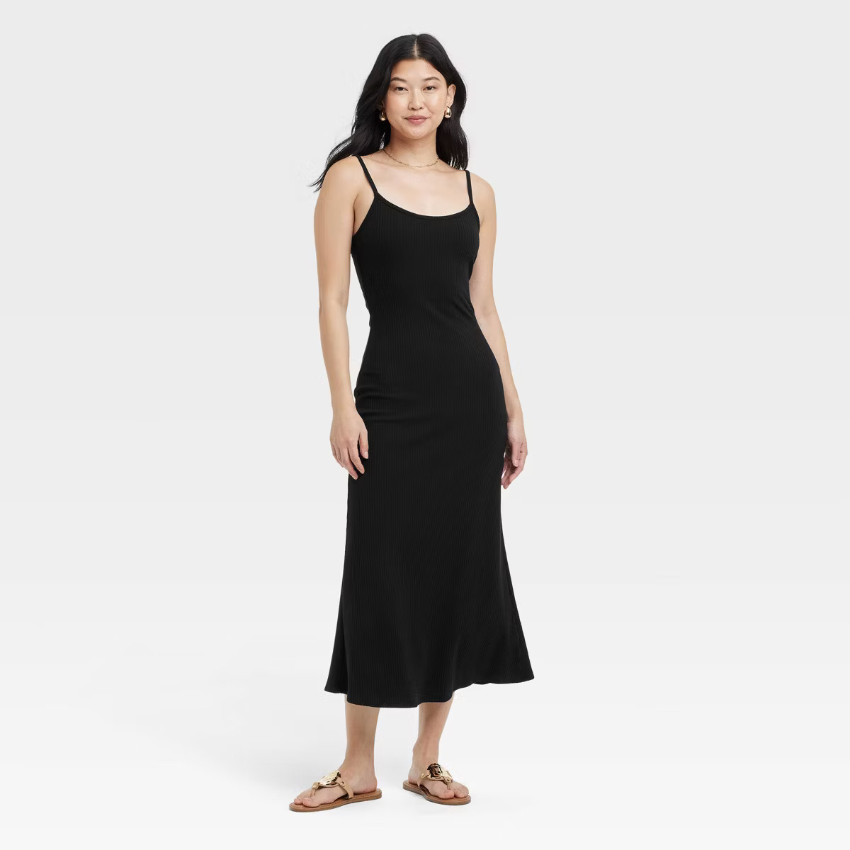 Women's Midi Shift Dress - A New Day™ Black | Target