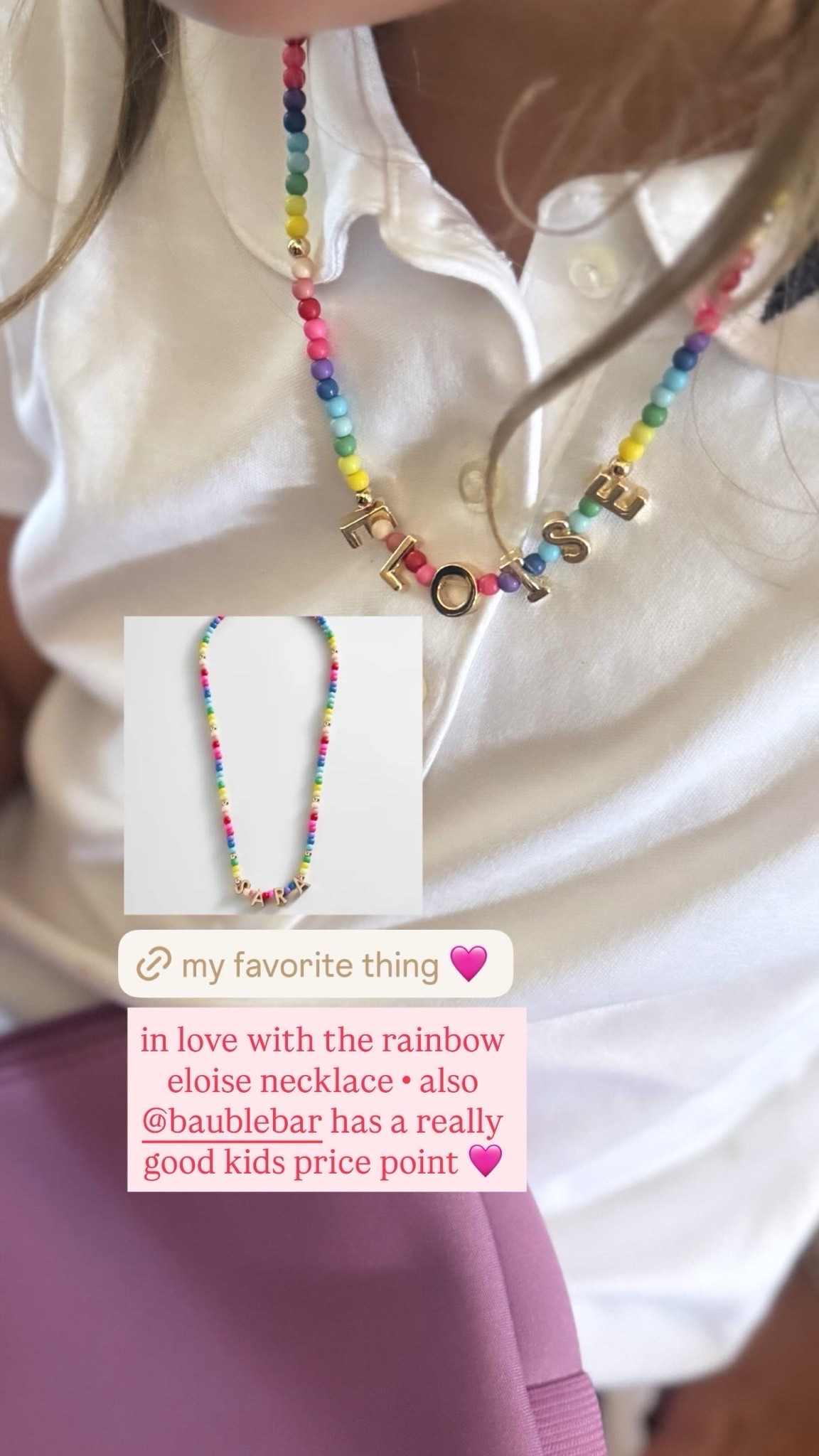 New necklace Eloise and I love from bauble bar!!!!

#LTKmomlife #LTKKids #LTKgrwm