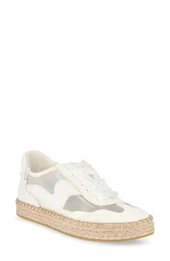 Dolce Vita Notice Beaded Mesh Espadrille Sneaker in White Mesh at Nordstrom Rack, Size 9 | Nordstrom Rack