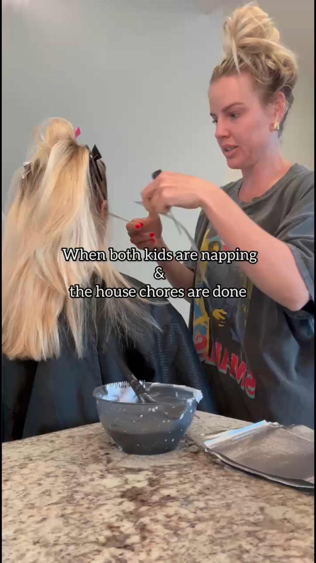 I use wella blondor bleach with 30 volume in foils and then root shadow after rinsing out the bleach (on wet hair) with Redken shades 7M and processing solution

#LTKFindsUnder50 #LTKSaleAlert