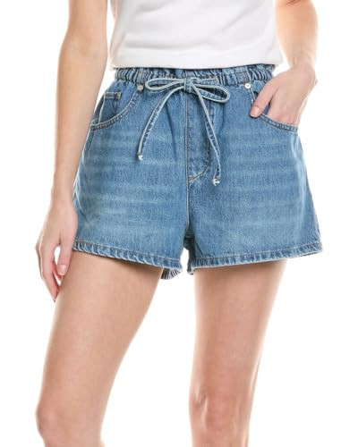 [BLANKNYC] Womens Luxury Clothing Paperbag Denim Shorts with Self Drawstring, Comfortable & Stylish, Unexpected Time, Small | Amazon (US)