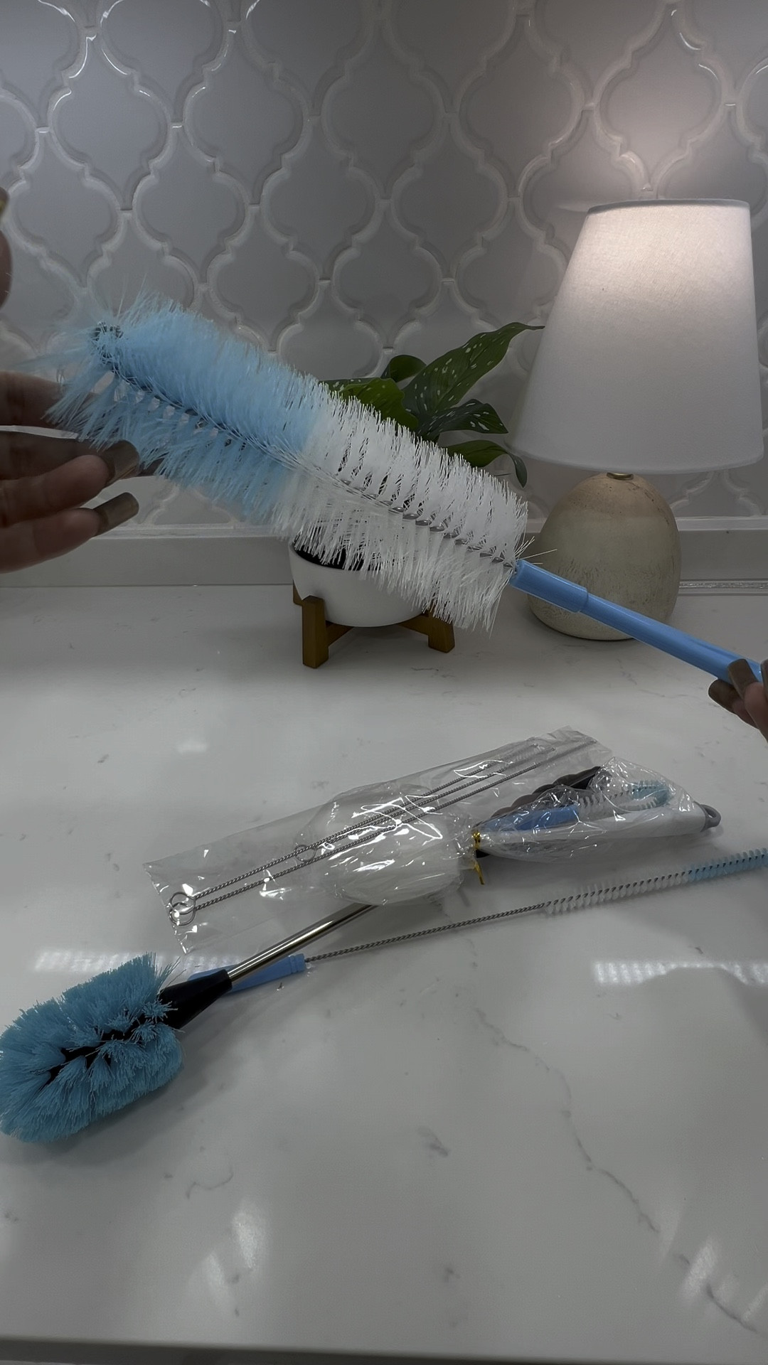 Perfect set of brushes to clean your hard to clean tumblers and bottles we all love but struggle cleaning them with a regular sponge.

#LTKfindsunder50 #LTKhome #LTKVideo