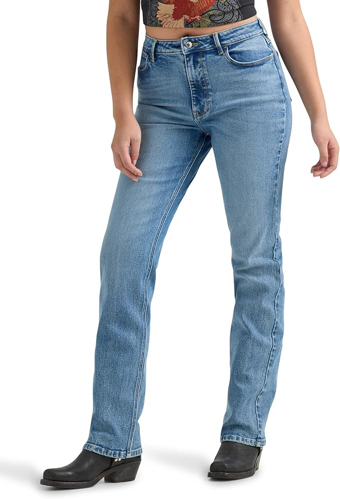 Wrangler Women's High Rise True Straight Fit Jean | Amazon (US)