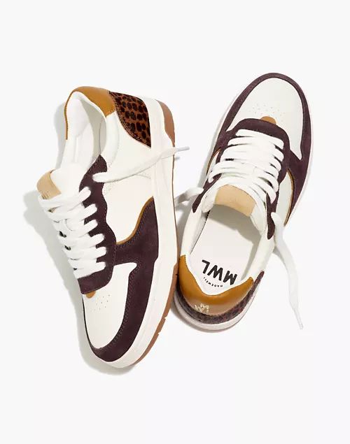 Court Sneakers in Leather and Cheetah Calf Hair | Madewell