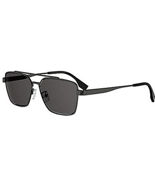 FENDI Unisex FENDI Sky 57mm Geometric Sunglasses - Shiny Black Ruthenium/Smoke/Black | Dillard's