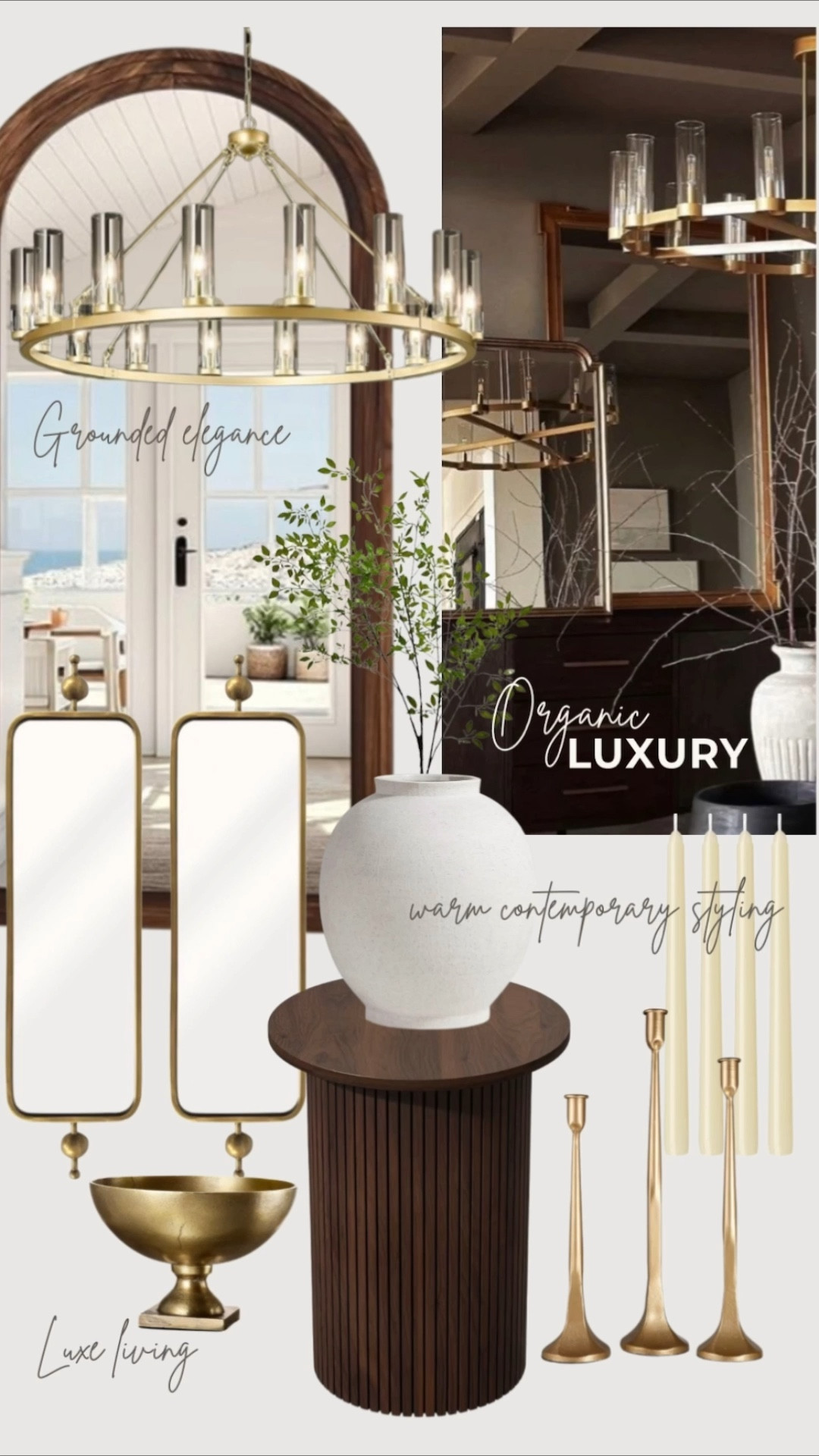 Organic Luxury Home Decor
A blend of modern simplicity and natural warmth, featuring white and creamy neutrals, dark brown wood furniture, and soft gold accents. Sculptural textures and timeless materials create a serene, elevated space that feels effortlessly refined.

#LTKCanada

#LTKSeasonal #LTKHome #LTKSaleAlert