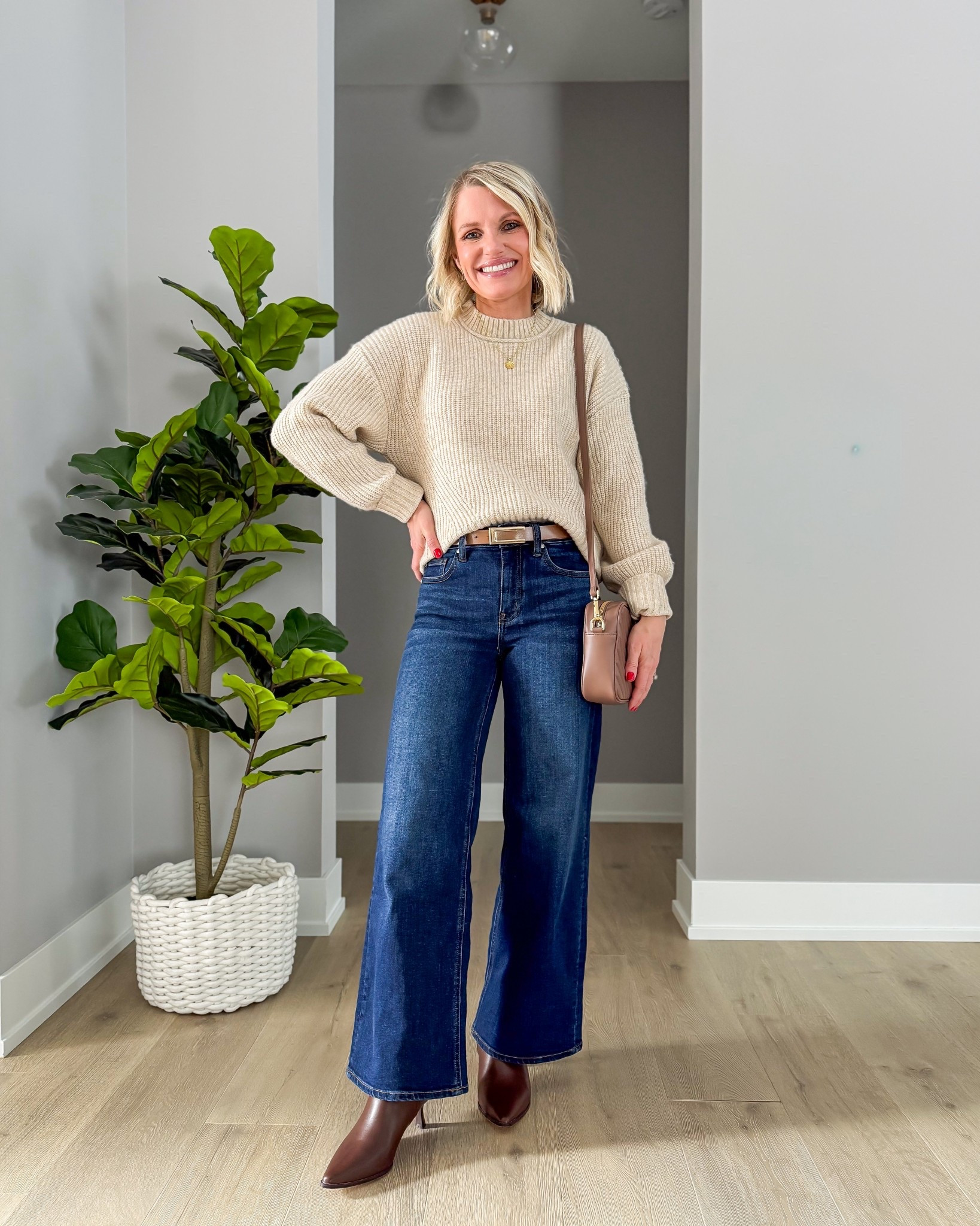 I love pairing a cozy sweater with white black jeans in the winter. 
Sweater- small || jeans- 25/28"

#LTKSeasonal #LTKPetite #LTKOver40